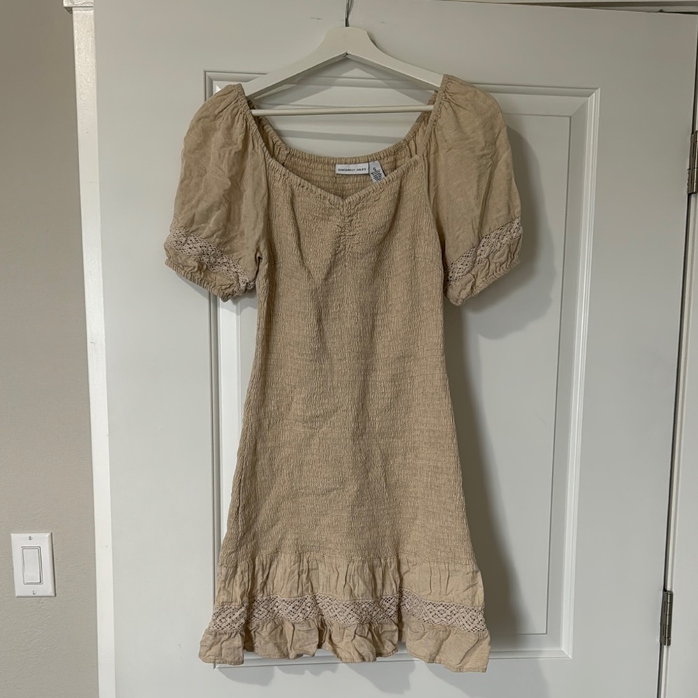 Sincerely Jules Beige Textured Dress